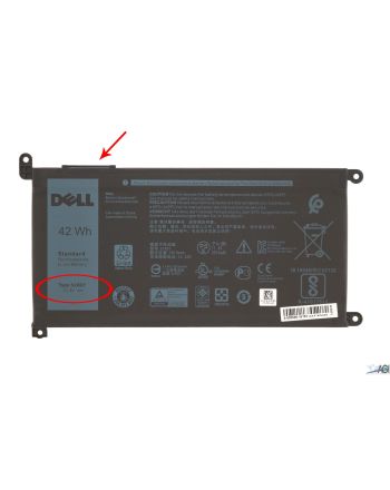 DELL 3100 (TOUCH & NON-TOUCH) (2 USB-C) / 3100 (TOUCH 2-in-1) BATTERY 3 CELL - TYPE# 51KD7 (Long Cable Version)