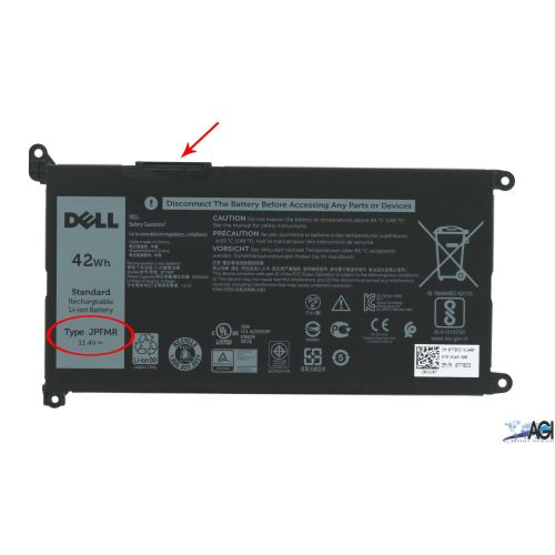 DELL 3100 (TOUCH & NON-TOUCH) (2 USB-C) / 3100 (2-in-1) (TOUCH) BATTERY 3 CELL - TYPE# JPFMR (Short Cable Version)