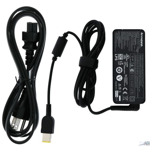 LENOVO (Multiple Models) AC ADAPTER 20V 2.25A 45W SQUARE YELLOW TIP *INCLUDES POWER CORD*